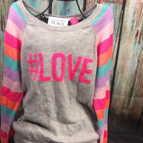 Children’s place toddler girl sweater “LOVE” - Picture 2 of 7